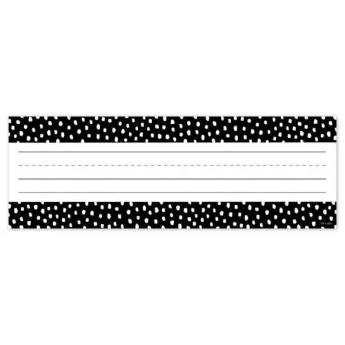 Messy Dots on Black Name Plates, 9-1/2