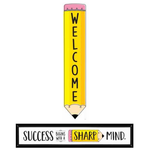 Doodle Pencil Double-Sided Banner, 39