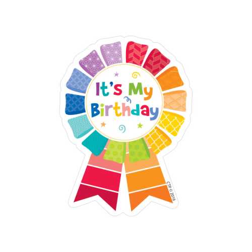 Painted Palette Happy Birthday Badge, Pack of 36