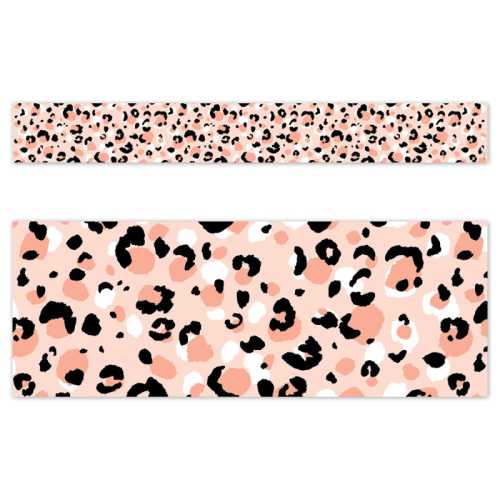 Jungle Friends Blush Leopard EZ Border, 48 Feet