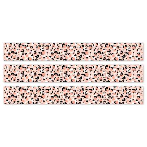 Jungle Friends Blush Leopard EZ Border, 48 Feet Per Pack, 3 Packs