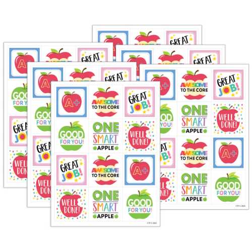 Apple Time Apple Reward Stickers, 60 Per Pack, 6 Packs