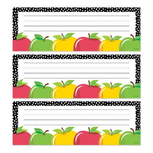 Apple Time Name Plates, 36 Per Pack, 3 Packs