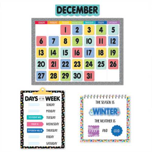 Pattern Play Calendar Bulletin Board Set