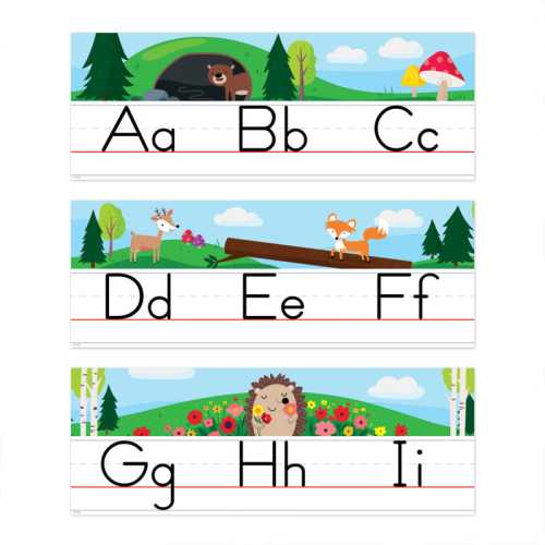 Woodland Friends Alphabet Line Bulletin Board Set
