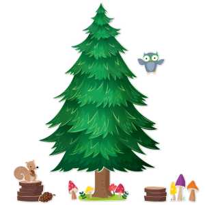 Woodland Friends Jumbo Pine Tree Bulletin Board Set