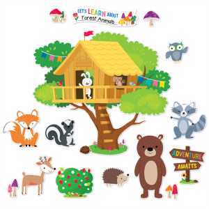 Woodland Friends Treehouse Bulletin Board Set