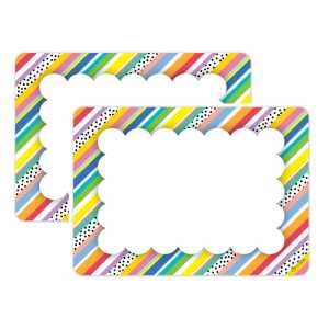Stripes and Dots Labels, 2 Packs
