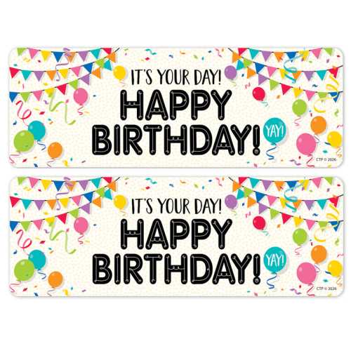 Happy Birthday Bookmarks, 2 Packs
