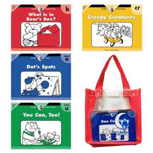 Itty Bitty Phonics Readers Set, 36 Books with Carrying Case