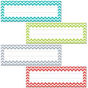 Chevron Solids Name Plates, 36 Per Pack