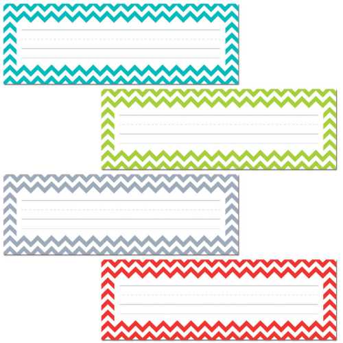 Chevron Solids Name Plates, 36 Per Pack