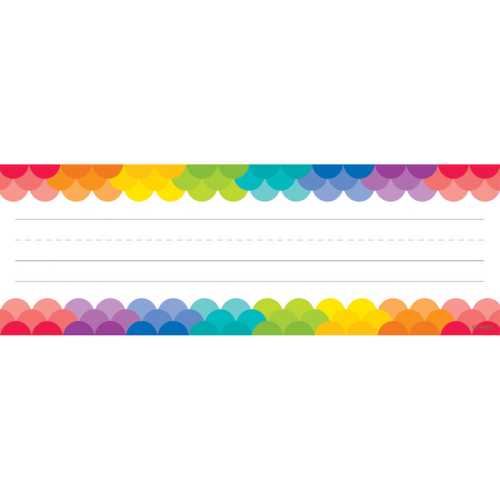 Rainbow Scallops Name Plates, 36 Per Pack