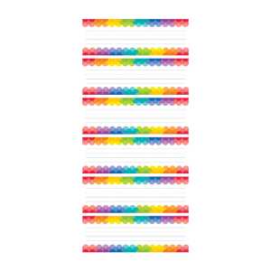 Rainbow Scallops Name Plates, 36 Per Pack, 6 Packs