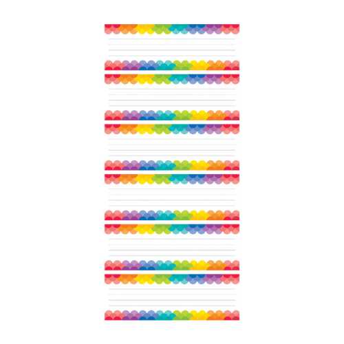 Rainbow Scallops Name Plates, 36 Per Pack, 6 Packs