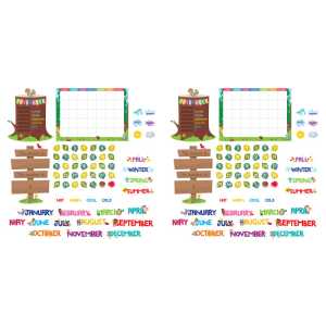 Woodland Friends Calendar Bulletin Board Set, 2 Sets
