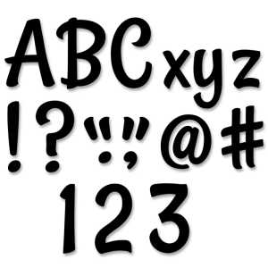 Stylish Black 4" Designer Letters, 235/Pack