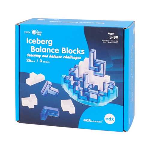 Iceberg Balance Blocks Stacking STEM Set, 26 Pieces