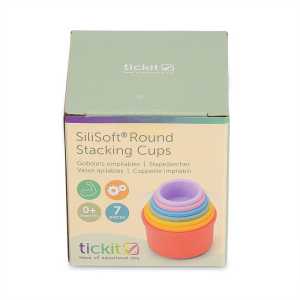 SiliSoft&reg; Round Stacking Cups, Rainbow, Set of 7