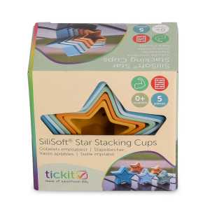 SiliSoft&reg; Star Stacking Cups, Neutral, Set of 5