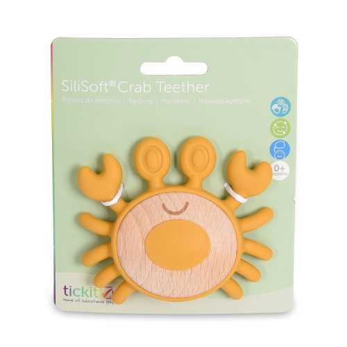 SiliSoft&reg; Crab Teether, Neutral