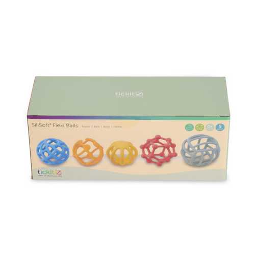 SiliSoft&reg; Flexi Balls, Rainbow, Set of 5