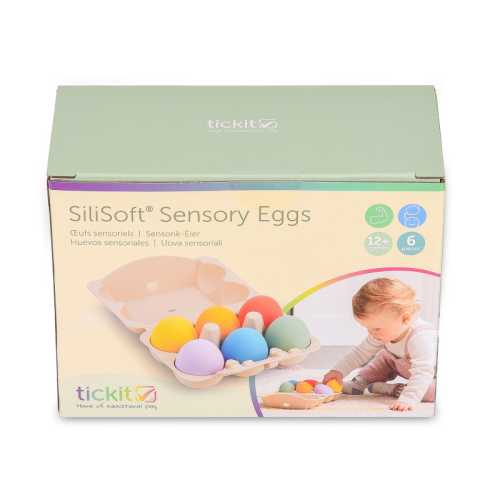 SiliSoft&reg; Sensory Eggs, Rainbow, Set of 6