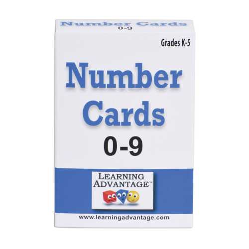 Number Cards 0-9 - Black - Set of 50