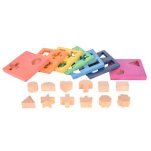 Rainbow Wooden Shape Stacker