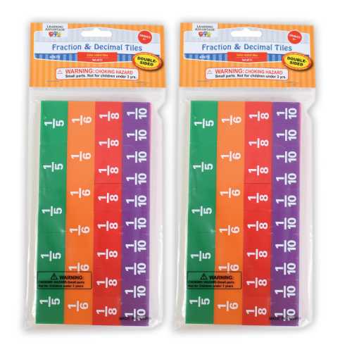 Fraction/Decimal Tiles - 51 Per Set - 2 Sets