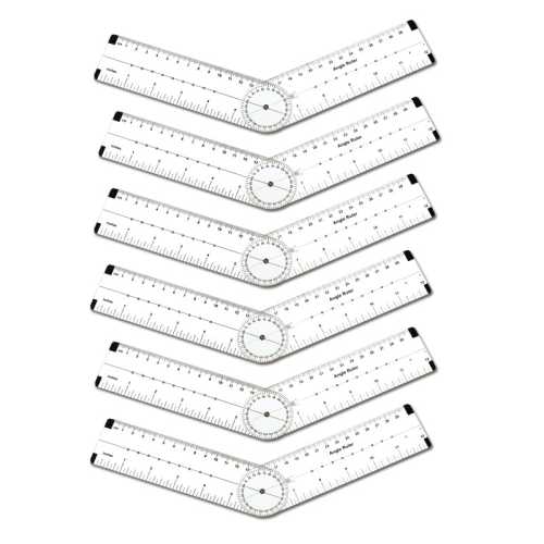 Angle Measurement Ruler, Pack of 6