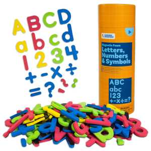 Magnetic Foam Letters, Numbers and Symbols Set, 84 Pieces