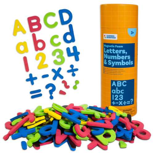 Magnetic Foam Letters, Numbers and Symbols Set, 84 Pieces