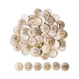 Coconut Shell Number Circles 1-100, 100 Pieces