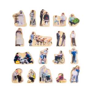Everyday Heroes Wooden Community Helper Blocks, 18 Pieces