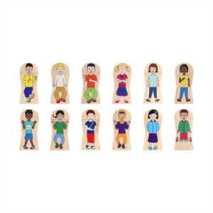 My Feelings Mix-and-Match Wooden Blocks, 18 Pieces
