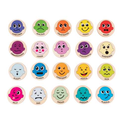 Emotions Wooden Magnets
