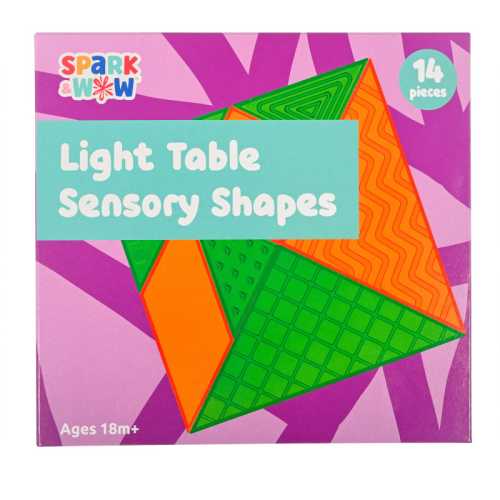 Translucent Light Table Sensory Shapes, 14 Pieces