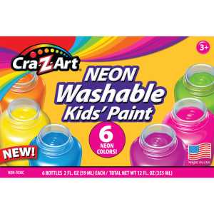 Washable Neon Paint, 6 Count
