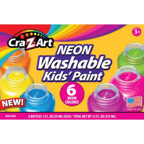 Washable Neon Paint, 6 Count