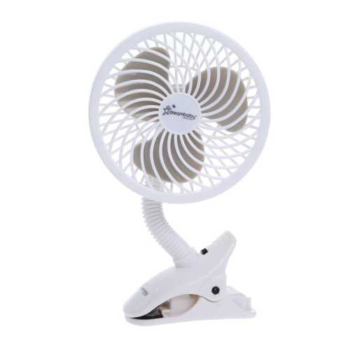 EZY-Fit Deluxe Clip-On Stroller Fan, White