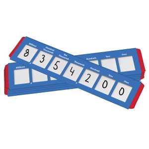 Place Value Sliders, Ones to Millions, Set of 10