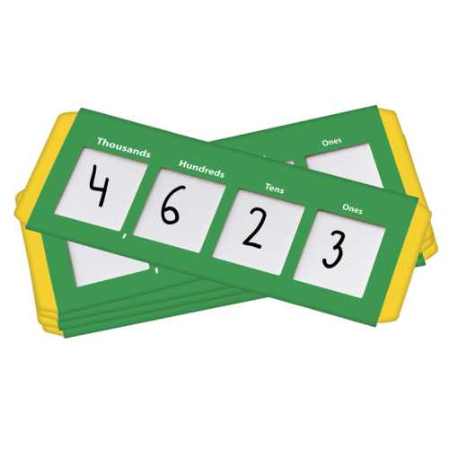 Place Value Sliders, Ones to Thousands, Set of 10