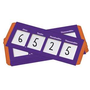 Place Value Sliders, Thousandths to Ones, Set of 10
