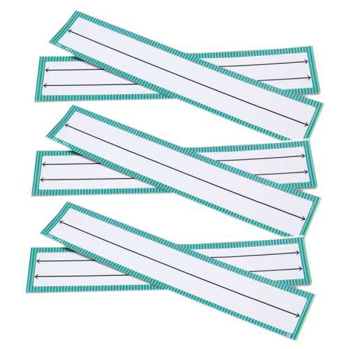 Blank Student Number Lines, 10 Per Pack, 3 Packs