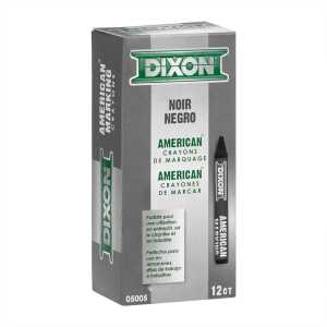 Professional Marking Crayons, Black, Dozen