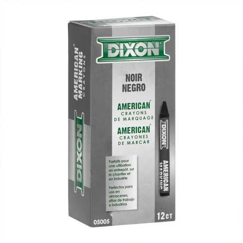 Professional Marking Crayons, Black, Dozen