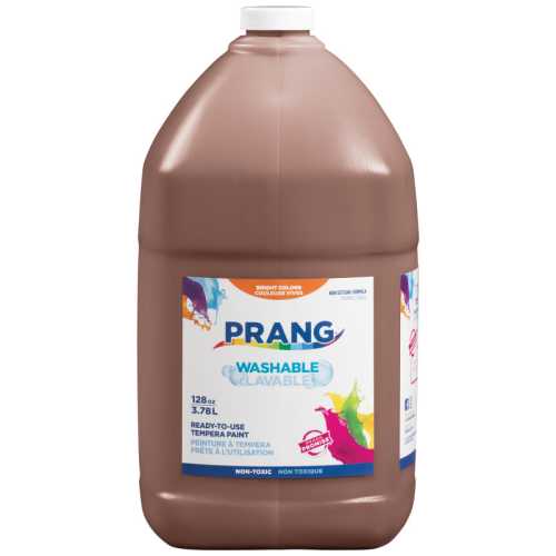 Washable Tempera Paint, Brown, 1 Gal