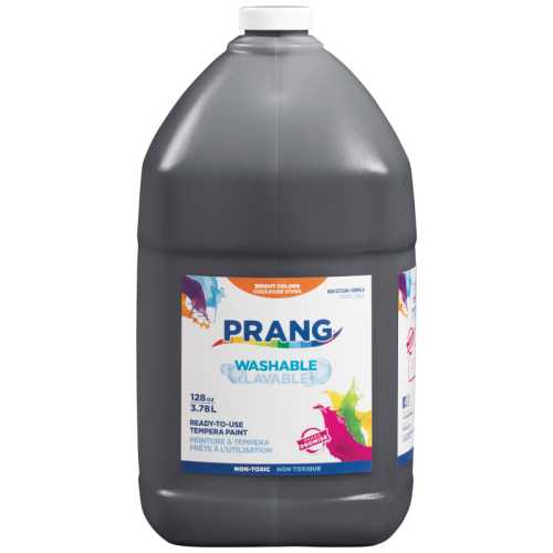 Washable Tempera Paint, Black, 1 Gal