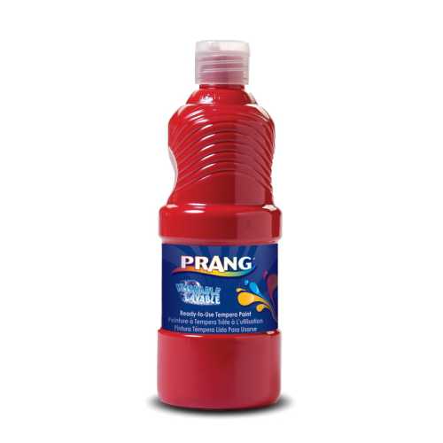 Washable Tempera Paint, Red, 16 oz